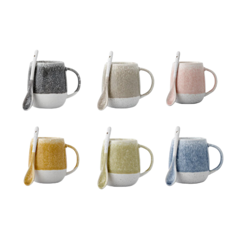 Lodge Hug Mug & Spoon Set - 6 Colors