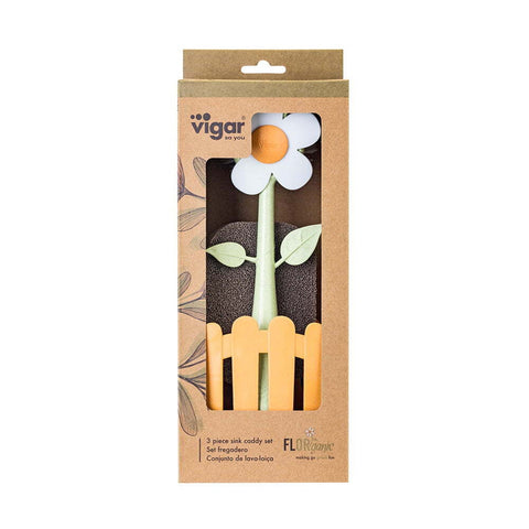 Vigar Florganic Orange 3 Pc Sink Caddy Set - Orange