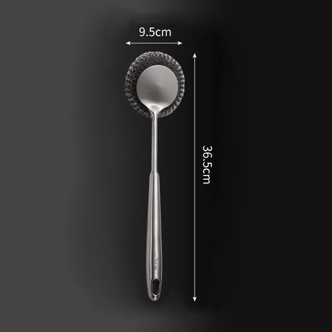 Klean Long-Handle Pot Brush with Stainless Steel Handle and Replaceable Steel Ball
