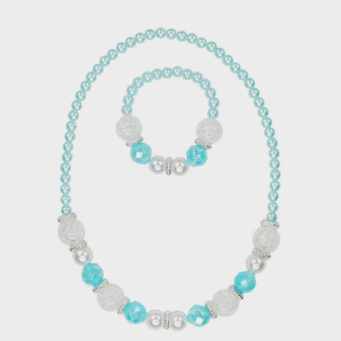 Snow Princess Necklace & Bracelet Set