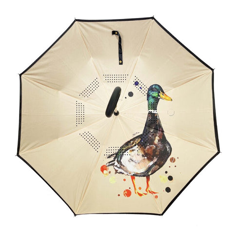 Reverse Umbrella With Sun Safe UPF 50 - Mallard Duck By Dani Till