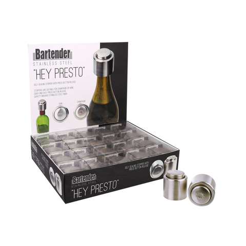 Hey-Presto Stainless Steel Wine & Champagne Stoppers