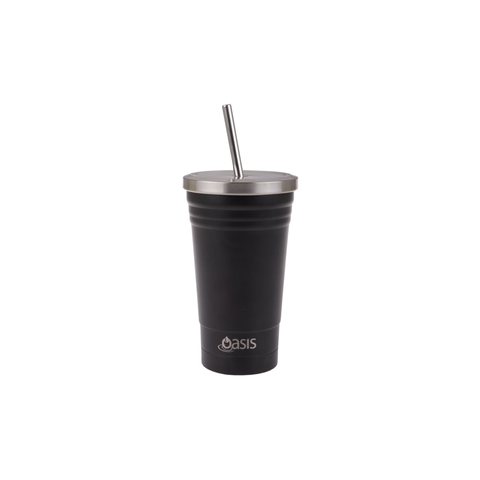 Oasis Smoothie Tumblers 500ml Stainless Steel Double Wall Insulated Tumbler W/Straw - 6 Colors