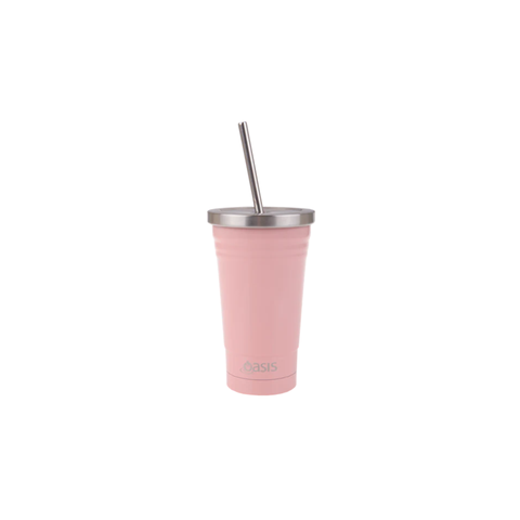 Oasis Smoothie Tumblers 500ml Stainless Steel Double Wall Insulated Tumbler W/Straw - 6 Colors