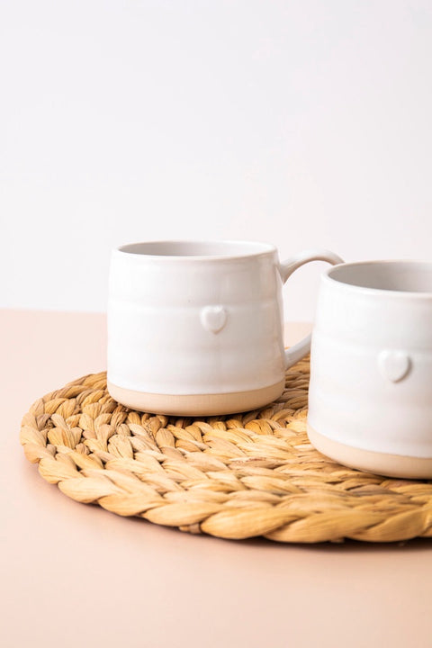 Heart Mugs 2pc Set - 380ml