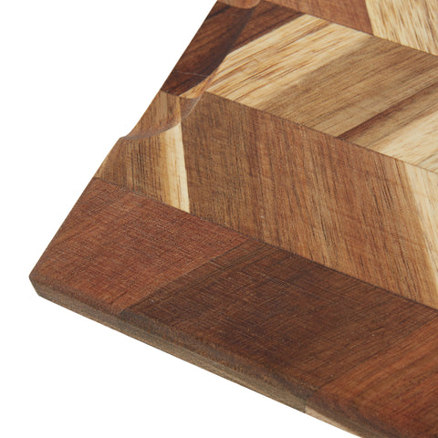 Herringbone Acacia Cutting Board Rectangle Natural