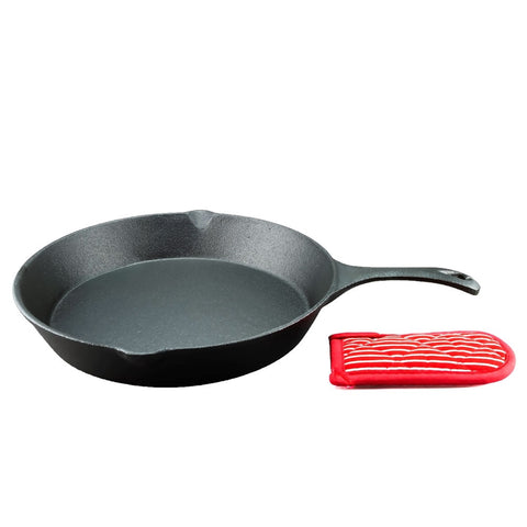 Cast Iron (Pre-Seasoned) Frypan + Mitt