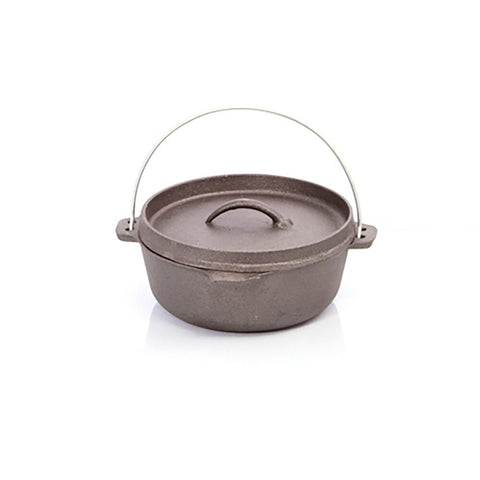 Cast Iron (Pre-Seasoned) Camp Oven With Lipped Lid 2qt