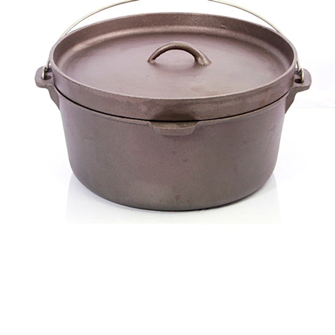 Cast Iron (Pre-Seasoned) Camp Oven With Lipped Lid 9qt