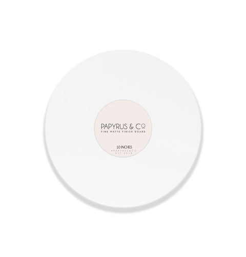 Matte White 10" Round Masonite Cake Board