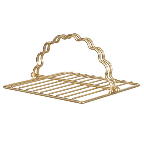 Scalloped Napkin Holder Gold