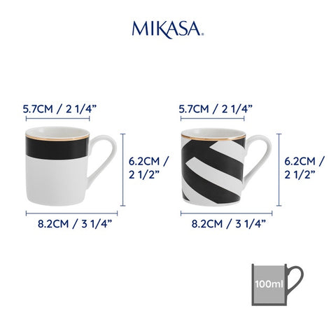 Luxe Deco Mugs 380ml 4pc Set