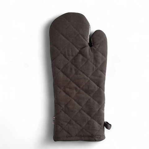Floral Sonata Oven Mitt 2 Pack 19x35cm Charcoal