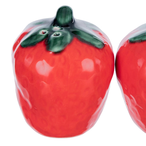 Strawberry Fields Salt and Pepper Shakers Red & Green