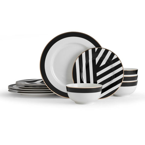 Luxe Deco 12pc Dinner Set