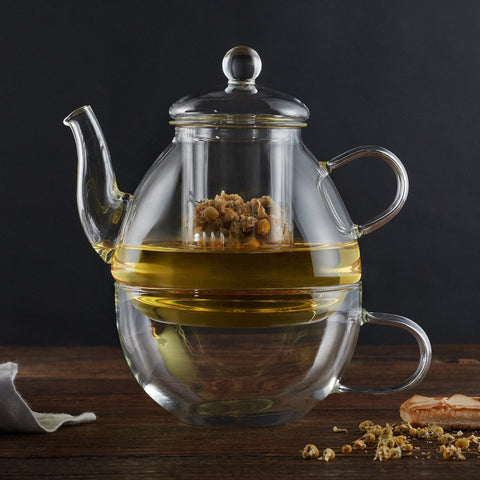 Frankie Tea For One Glass Teapot & Tea Cup 2pcs Set