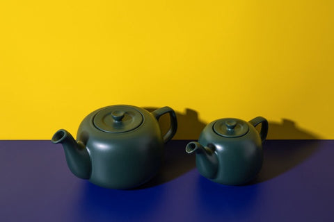 Ceramic Teapot, Green, 1.2 Litres, Labelled
