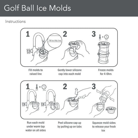 Golf Ball Ice Mould Set 3 - Green
