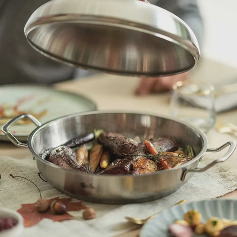 Original-Profi Collection® Serving Pan with Novogrill® and High Dome Lid 28cm