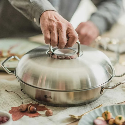Original-Profi Collection® Serving Pan with Novogrill® and High Dome Lid 28cm