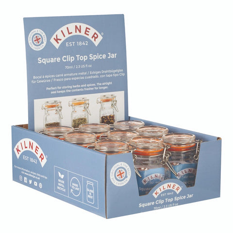 Square Clip Top Jar 70ml