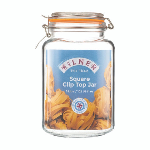 Square Clip Top Jar 3 Litre