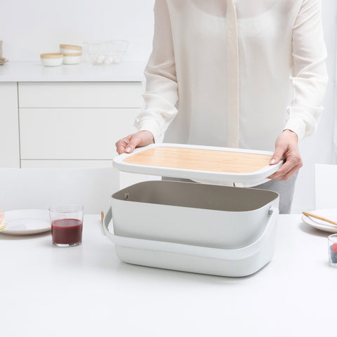 Nic Bread Bin - Light Grey