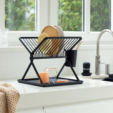 Compact Dish Drying Rack - Dark Grey