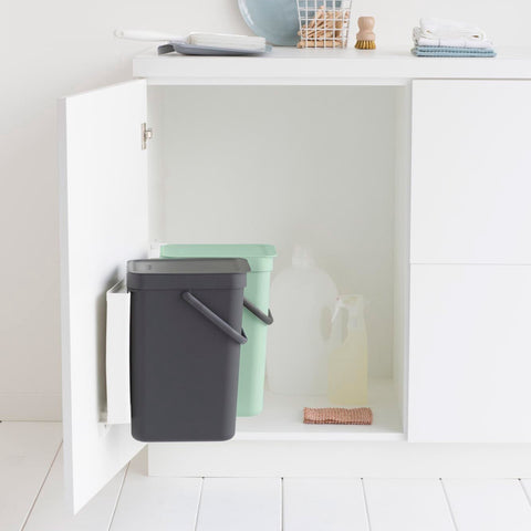 Built-in Bin Sort & Go 2 x 12L - Jade Green