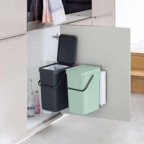 Built-in Bin Sort & Go 2 x 12L - Jade Green