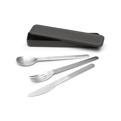 Make & Take Cutlery Set 3 pcs Dark Grey