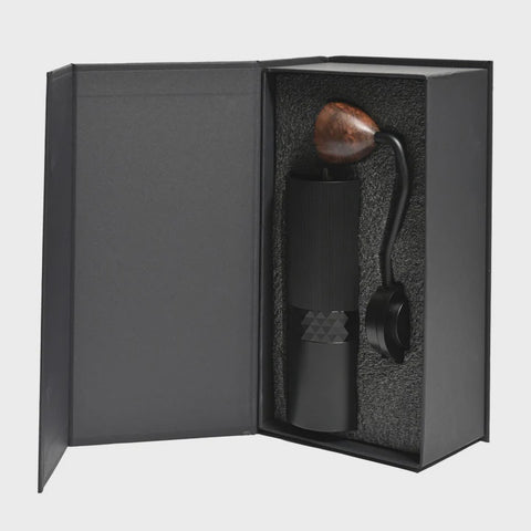 Professional Burr Grinder, Aluminium & Wooden Handle 38mm