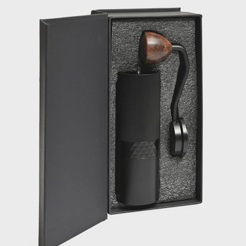 Professional Burr Grinder, Aluminium & Wooden Handle 38mm