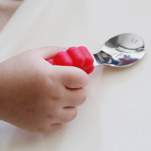 Palm Grasp Spoon & Fork Set - Marcus Red