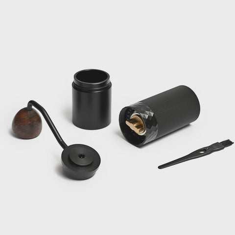 Professional Burr Grinder, Aluminium & Wooden Handle 38mm