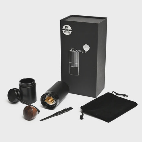 Professional Burr Grinder, Aluminium & Wooden Handle 38mm