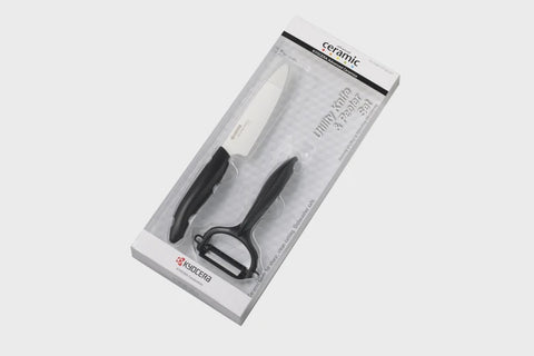 Utility Knife + Rod Handle Peeler Set - Black