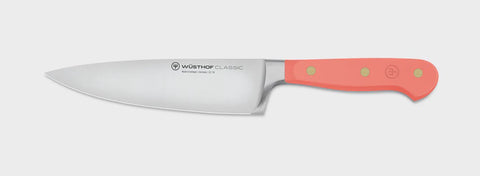 Classic Colour Coral Peach Cooks Knife 16cm