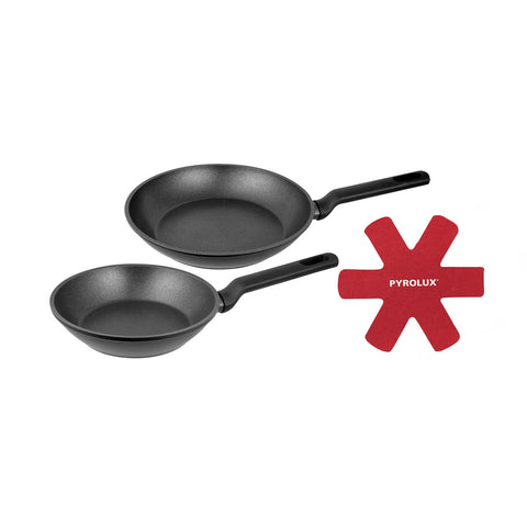 2 Piece Fry Pan Set - 20cm Fry Pan, 26cm Fry Pan & Pan Protector