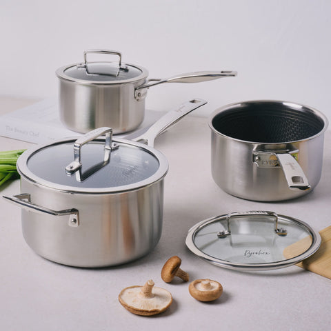 Pyrohex 3 Piece Saucepan Set 16/18/20cm
