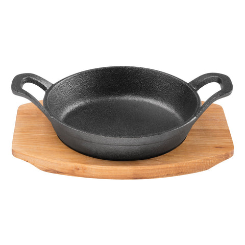 Pyrocast Round Gratin with Maple Tray -  2 Sizes