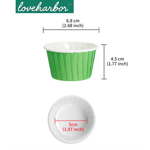 Loveharbor Green Muffin Paper Cup