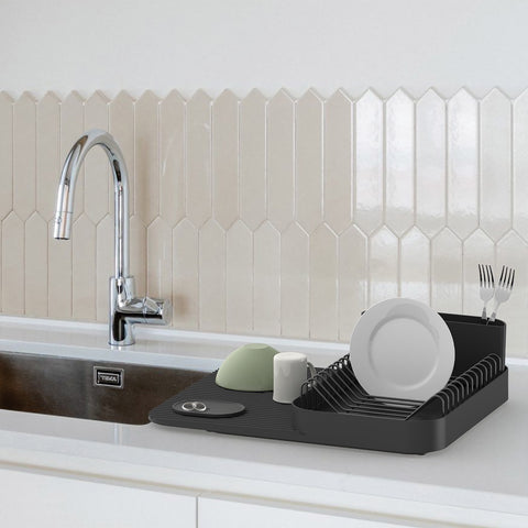 Vintage metal dish & cutlery drainer