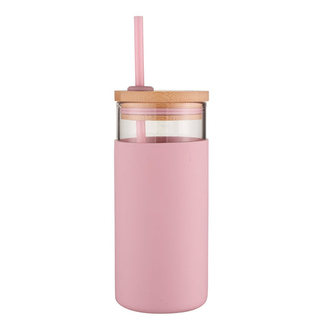 Glass Smoothie Tumbler 580ml - Pink