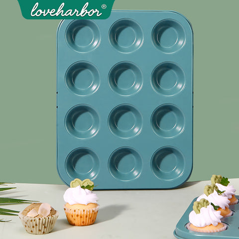 Loveharbor Green Earth Non-Stick Mini Muffin Pan