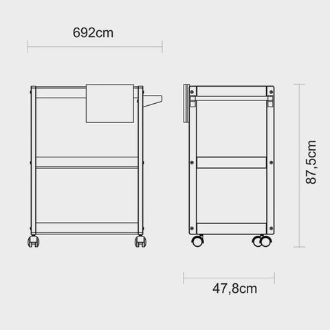 Churrasco Serving Trolley in Jatoba Wood