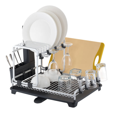 Apex Aluminium Double Deck Dish Rack with Draining Tray