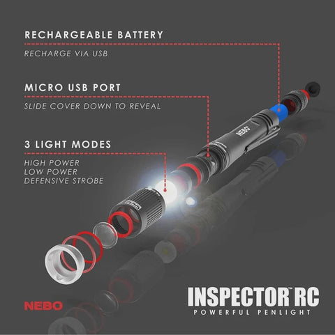 Inspector Rc 360 Lumen Rechargeable Pocket Light