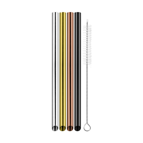Bubble Tea Straws Set of 4 Prec Metals