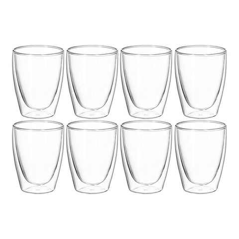 Caffe Twin Wall Glass 250Ml 8Pc Set